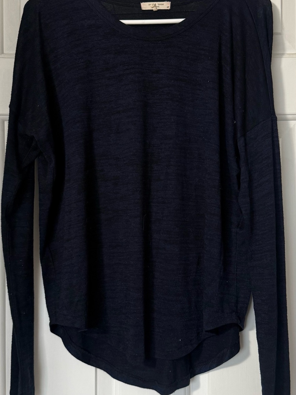 rag & bone Womens Navy Crewneck Sweater
